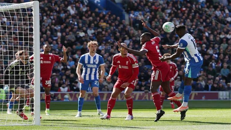 Liverpool’s Top-Four Hopes Suffer Blow as Brighton Secure 2-1 Victory