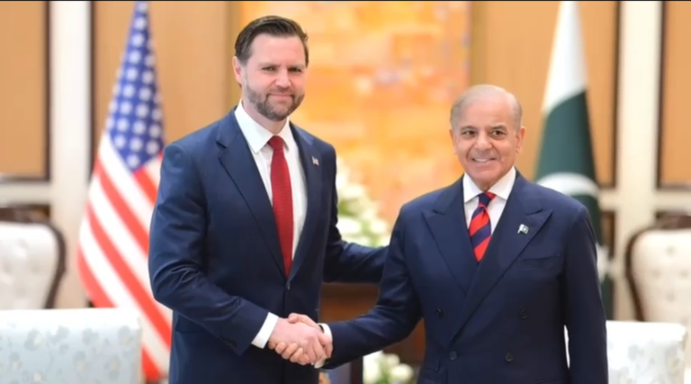 PM Shehbaz Sharif Meets US Vice President JD Vance as Islamabad Talks Begin
