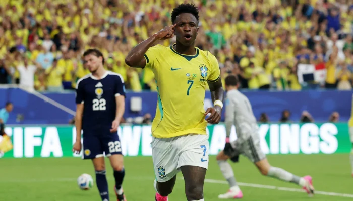 Vinicius Junior World Cup Goals help Brazil secure top position in Group C at FIFA World Cup 2026.