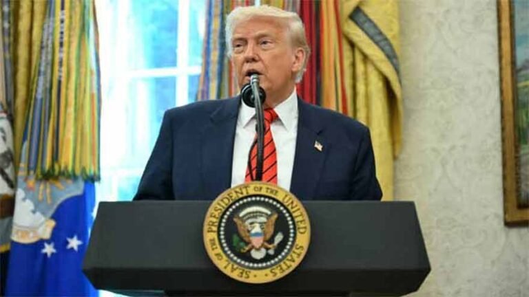 US President Donald Trump commenting on Iran and regional tensions in the Middle East.