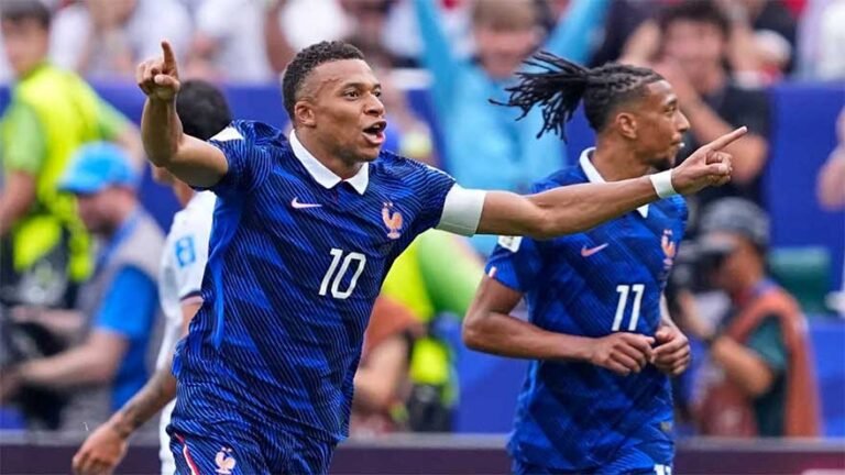 Kylian Mbappe World Cup Goals milestone during France’s victory over Iraq in Philadelphia.