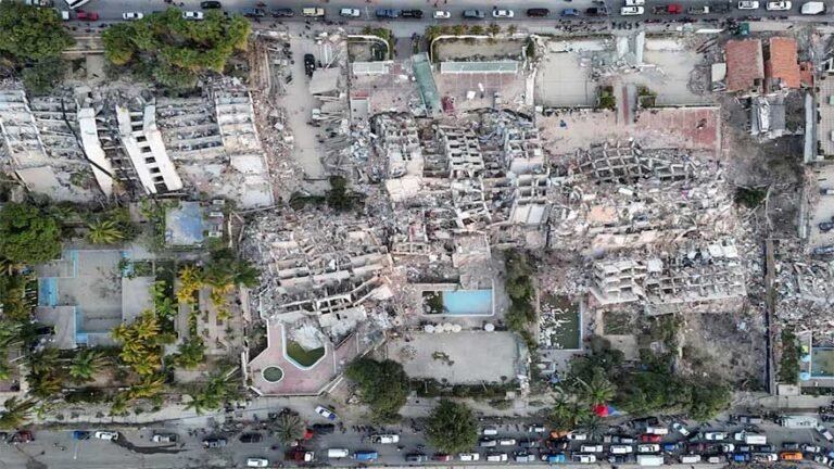 Emergency crews conduct rescue operations in earthquake-hit La Guaira, Venezuela