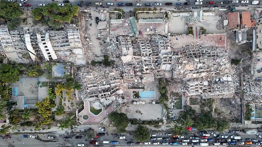 Emergency crews conduct rescue operations in earthquake-hit La Guaira, Venezuela