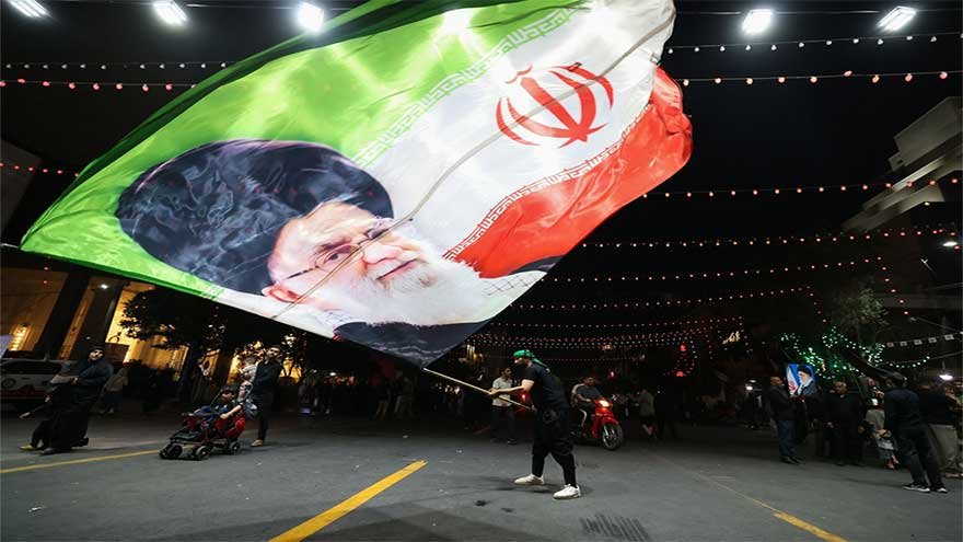 Smoke billows over an area in Iran following fresh US airstrikes amid escalating regional tensions.