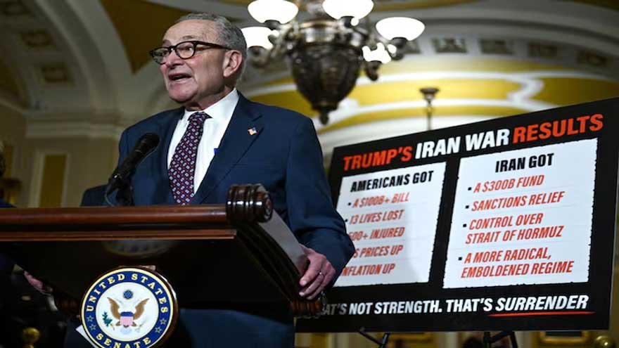 US Senate chamber during debate on the annual defence authorisation bill over Iran war concerns.