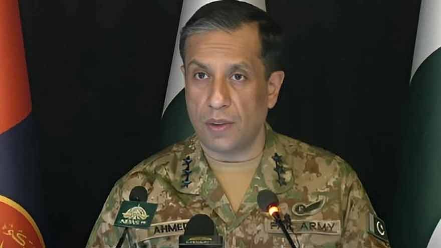 Lieutenant General Ahmed Sharif Chaudhry addresses students during an interactive session at Summer Camp 2026.