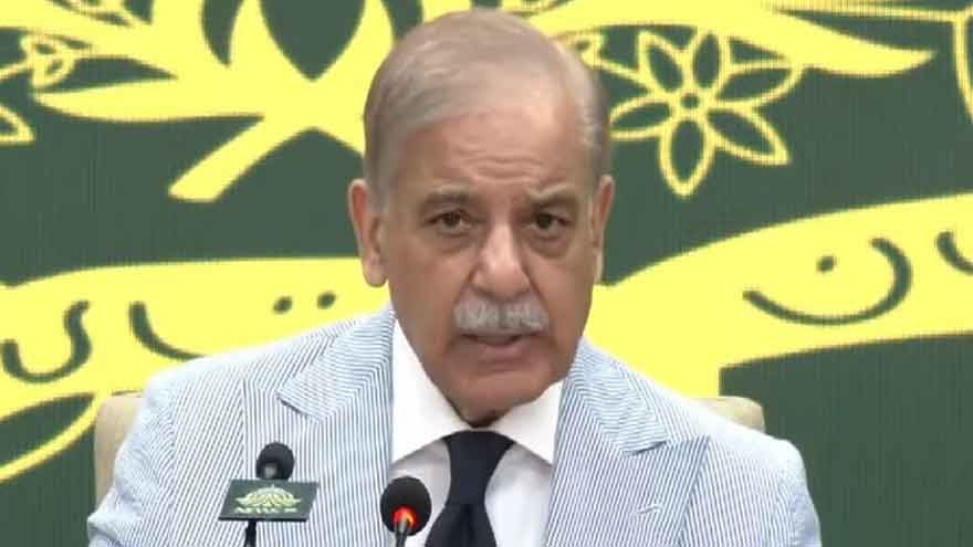 Prime Minister Shehbaz Sharif speaks at the Balochistan National Workshop on security, development and economic priorities.
