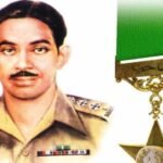 Portrait of Captain Muhammad Sarwar Shaheed, Pakistan's first Nishan-e-Haider recipient, honoured on his 78th martyrdom anniversary.