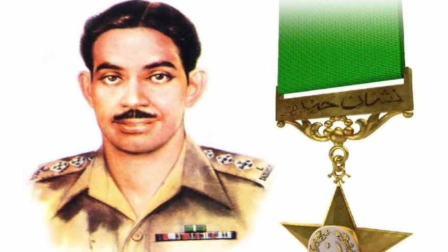 Portrait of Captain Muhammad Sarwar Shaheed, Pakistan's first Nishan-e-Haider recipient, honoured on his 78th martyrdom anniversary.