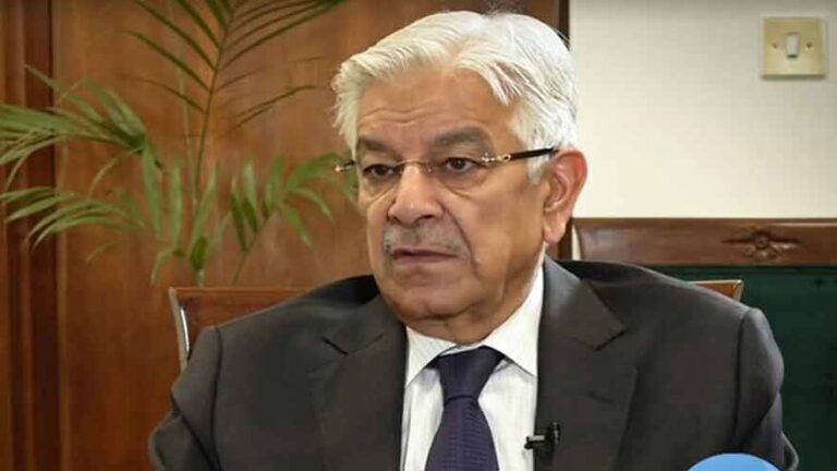 Pakistan Defence Minister Khawaja Asif speaking on Kashmir, regional peace and relations with India.