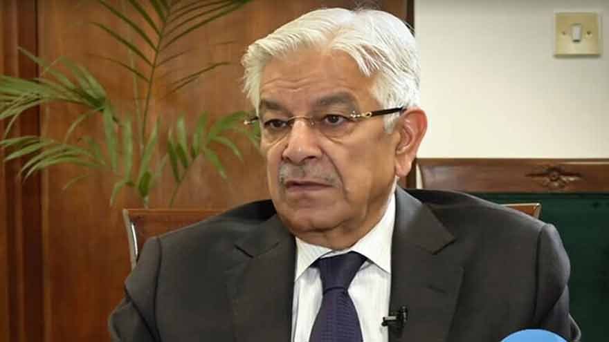 Pakistan Defence Minister Khawaja Asif speaking on Kashmir, regional peace and relations with India.