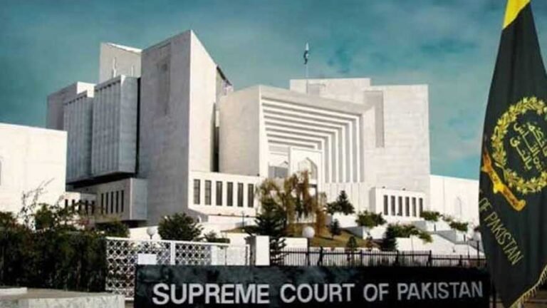 The Supreme Court of Pakistan building during a ruling on pension and retirement benefits.