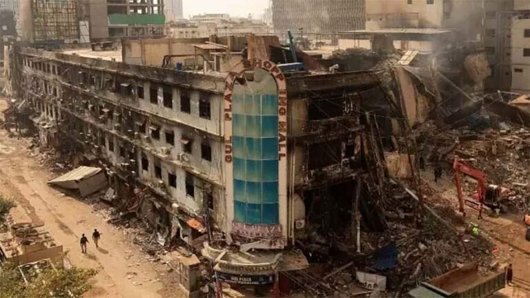 Gul Plaza building in Karachi where a judicial commission investigated the deadly fire