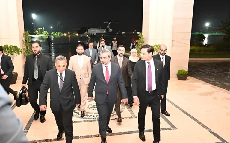 Syrian Foreign Minister Asaad Hassan al-Shaibani arrives in Islamabad for talks with Pakistani officials
