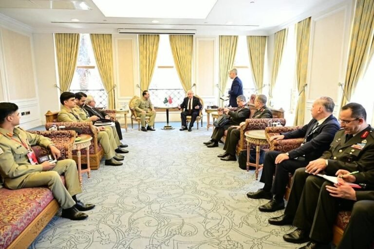 Field Marshal Asim Munir during high-level defence meetings with Turkish and Saudi officials in Istanbul.