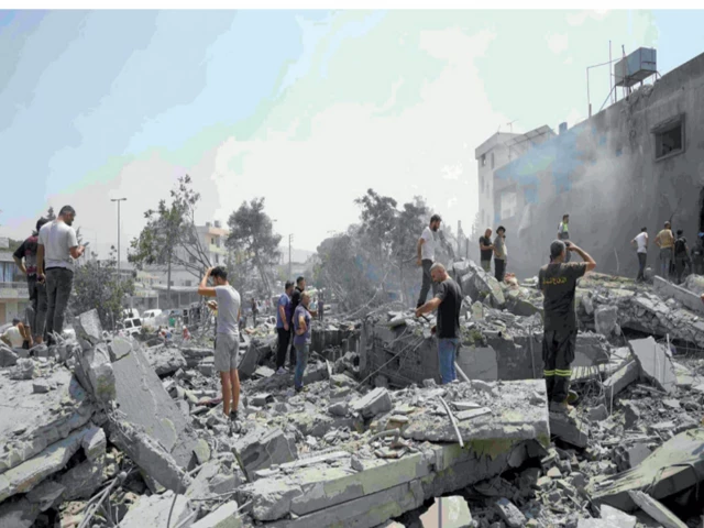 Smoke rises after Israeli airstrikes in southern Lebanon amid escalating Israel-Hezbollah tensions.