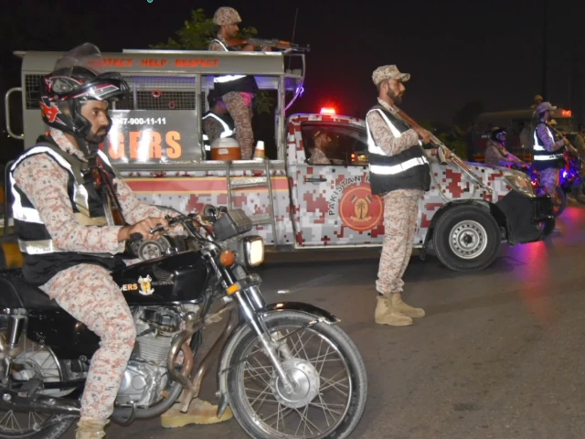 Pakistan Rangers and CTD arrest a suspected TTP militant during an intelligence-based operation in Karachi.