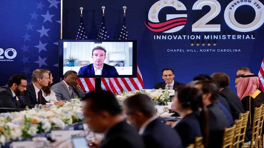 G20 officials and technology leaders discuss artificial intelligence regulation and global AI competition.