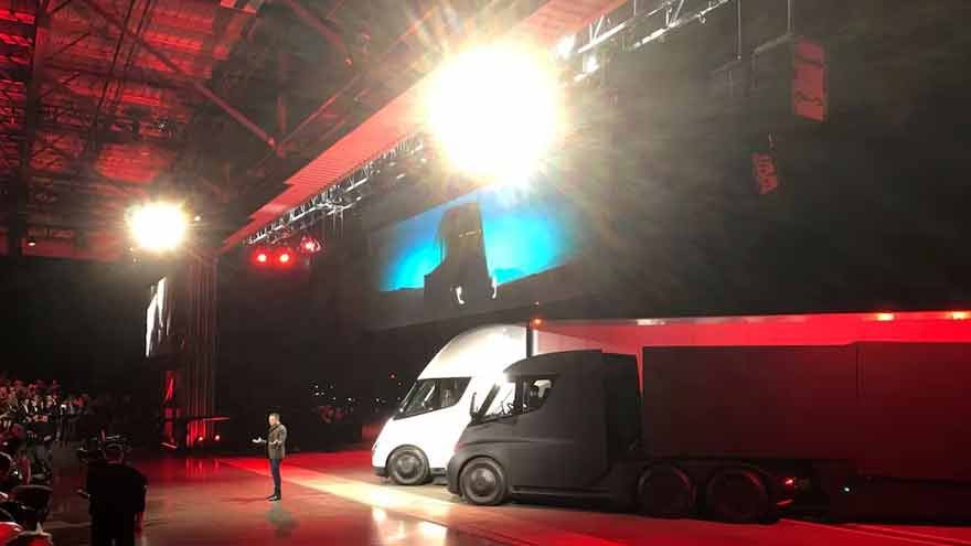 Tesla Semi electric truck prepared for customer deliveries at the Nevada plant.