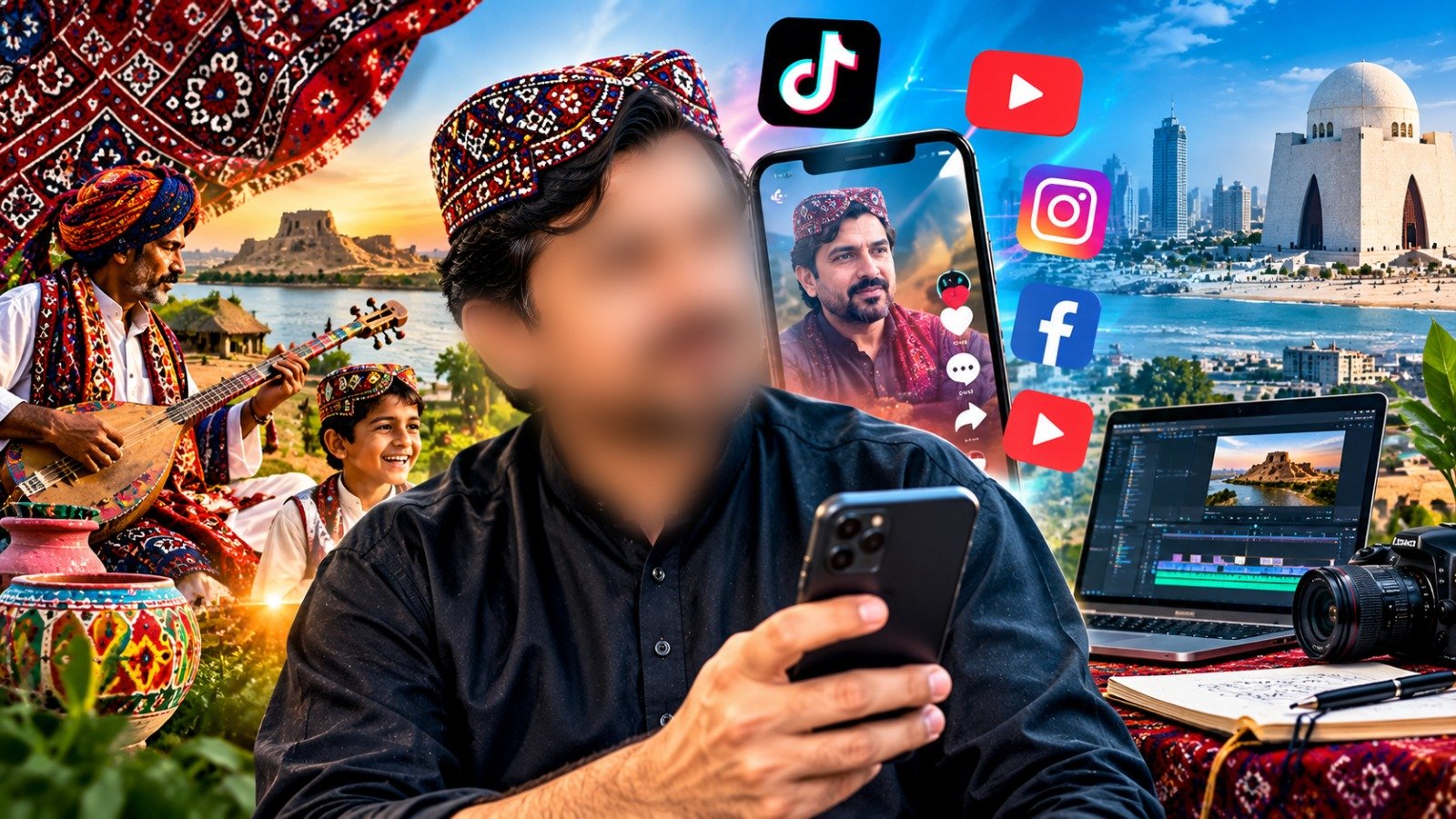Sindhi Culture and identity represented through digital media and Shahid Kazmi’s creative work