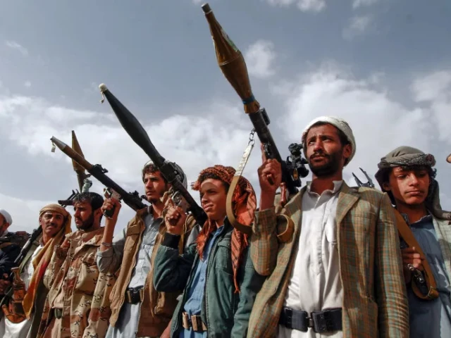 Houthi fighters linked to the Yemen conflict amid tensions with Saudi Arabia.
